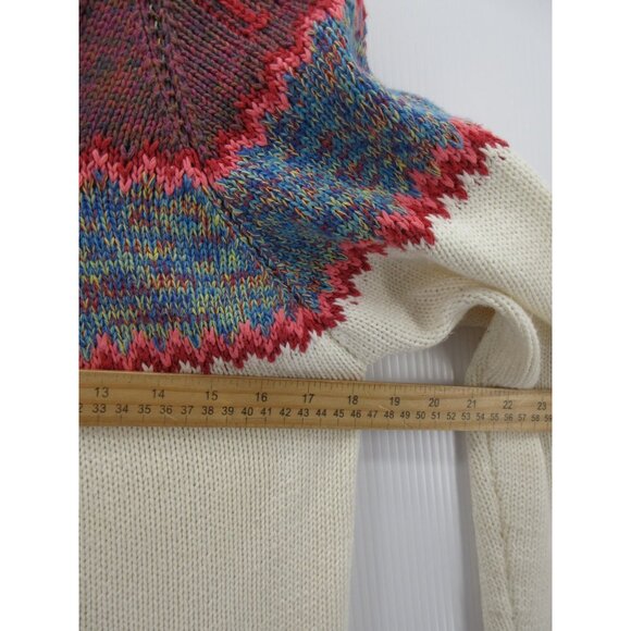 VINTAGE The Sweater Venture Medium Wool Cardigan Nordic Fair Isle * - Picture 6 of 12